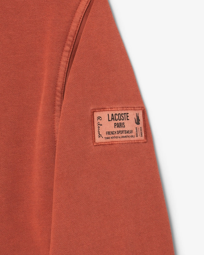 Moletom oversized com zíper e efeito lavado