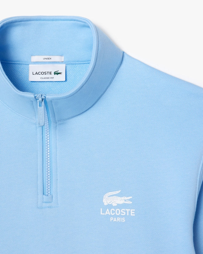 Moletom estampado com gola alta e zíper