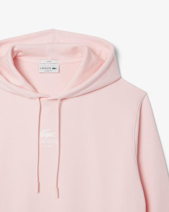 Sweet rosa claro com capuz estampado