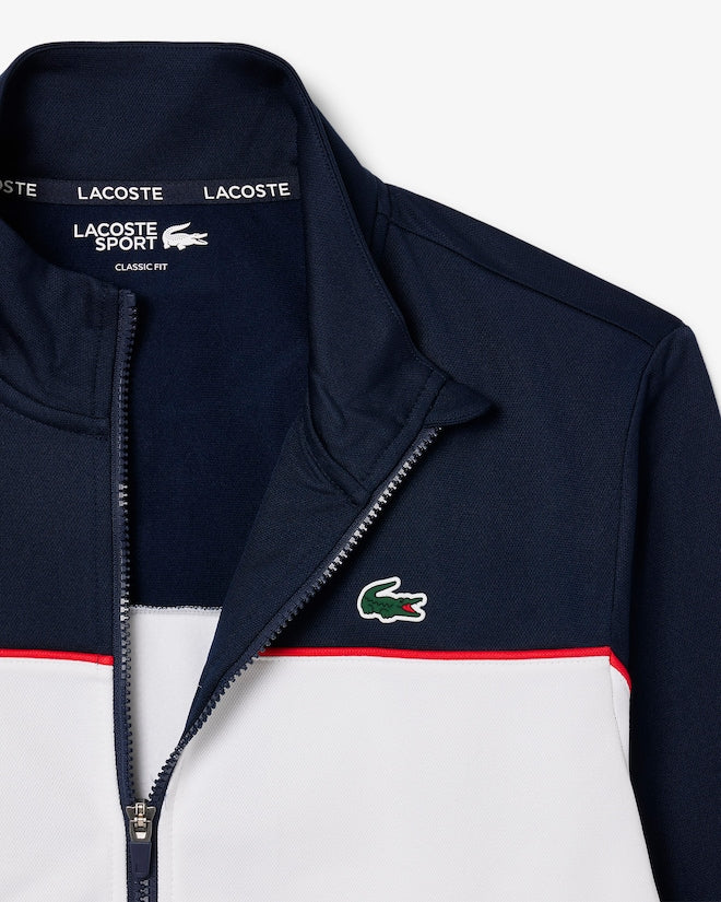 Casaco desportivo com zíper e estampa da marca