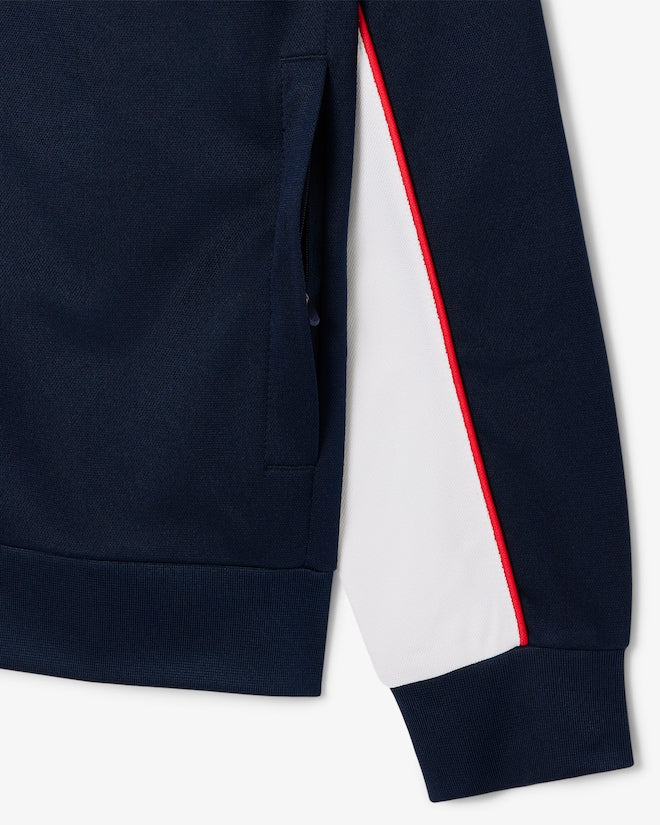 Casaco desportivo com zíper e estampa da marca