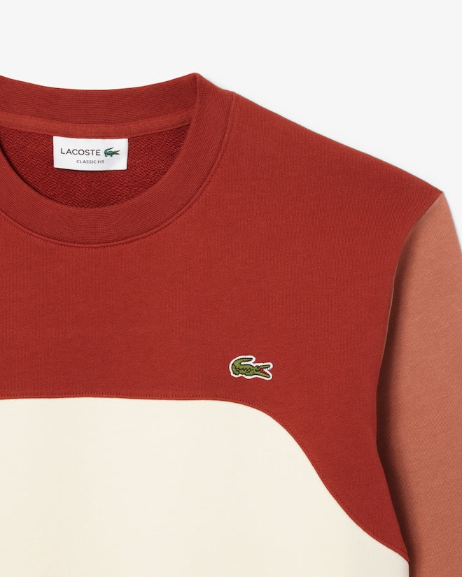 Sweet de lã de algodão com blocos de cores