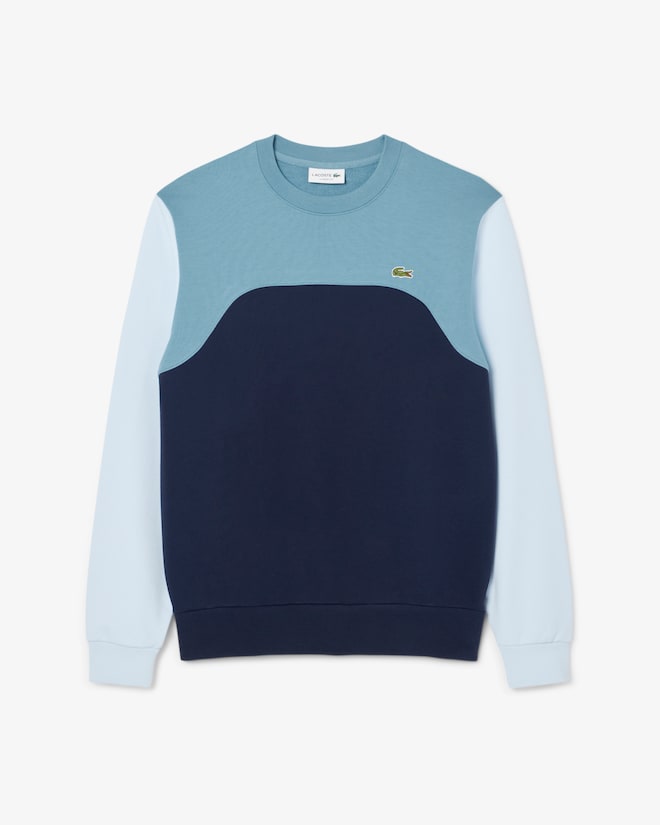 Sweet de lã de algodão com blocos de cores