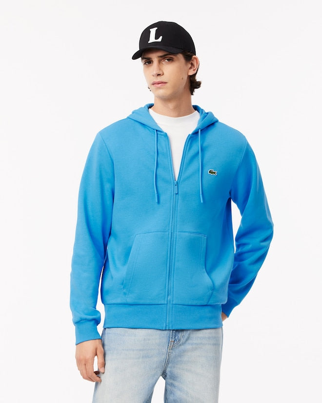 Casaco com capuz e zíper