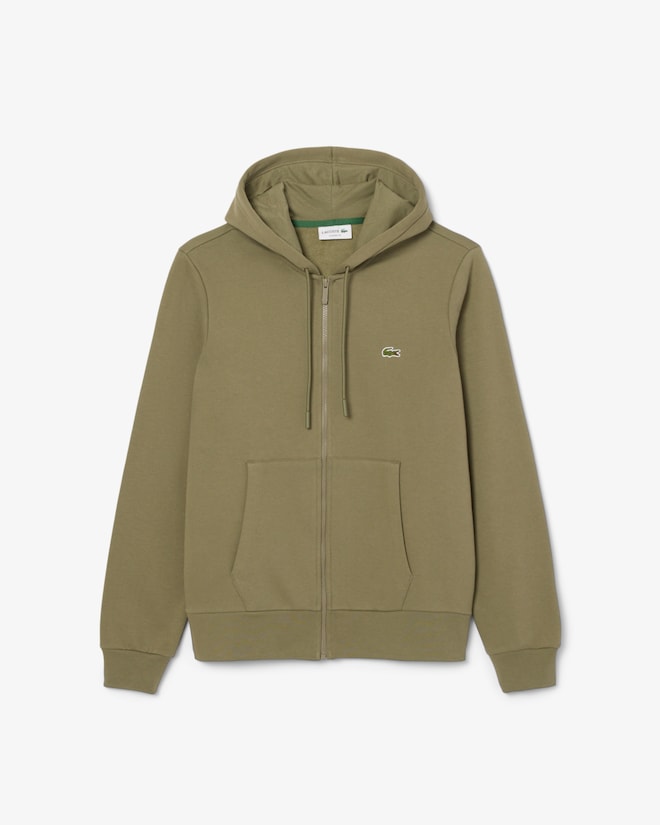 Casaco com capuz e zíper