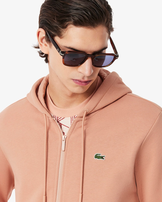 Casaco com capuz e zíper