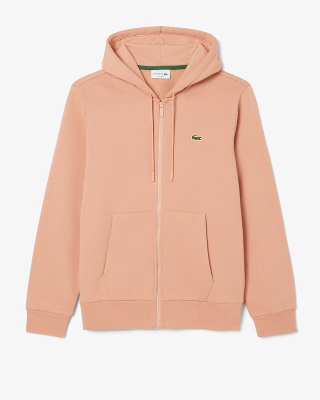 Casaco com capuz e zíper