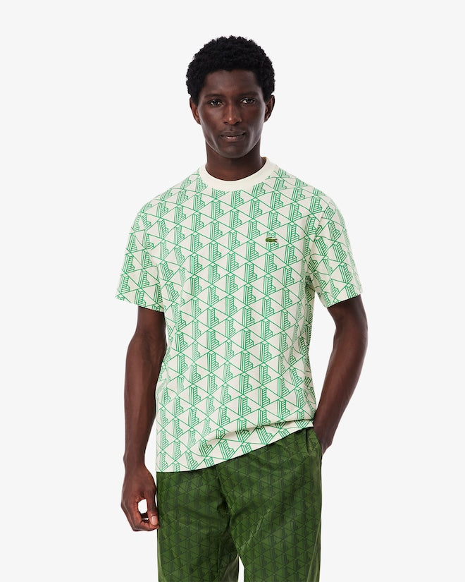 T-shirt de algodão com monograma