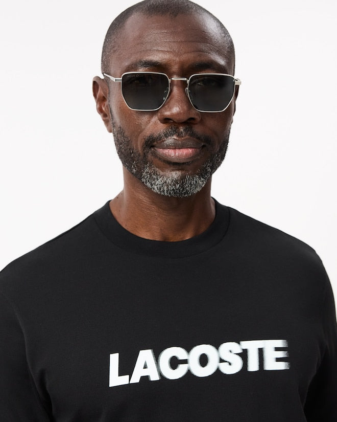 T-shirt com logotipo de algodão grosso