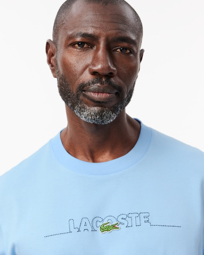 T-shirt bordada de fabricação francesa