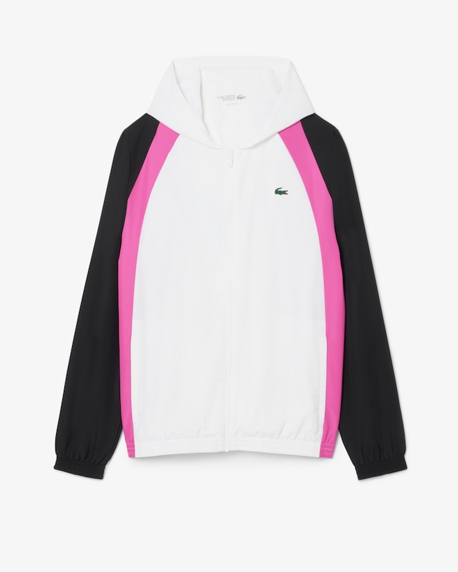 Conjunto rosa e branco com logo