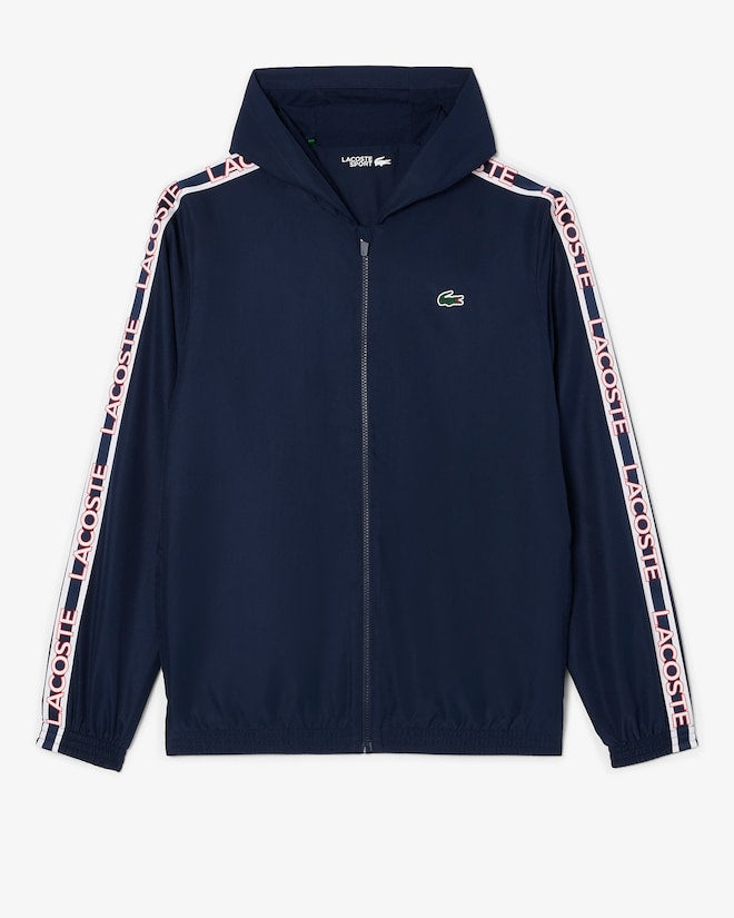 Casaco Desportivo azul escuro com detalhe vermelho com logo