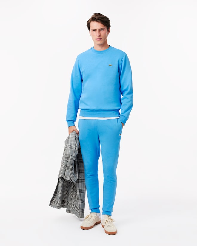 Calça azul de ajuste regular com logo