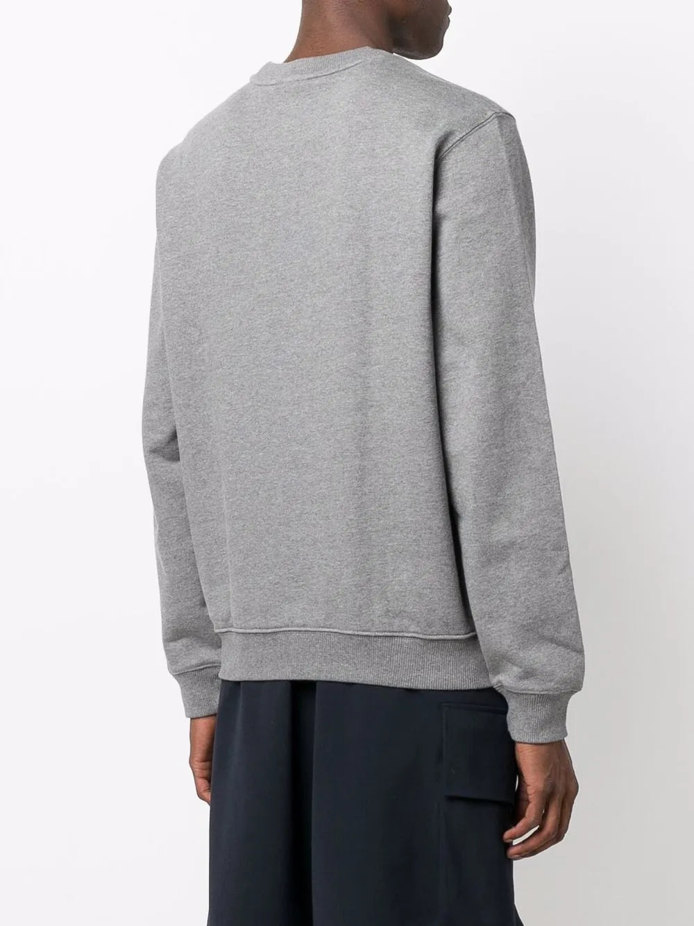 Casaco cinza de algodão com estampa de logo