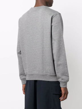 Casaco cinza de algodão com estampa de logo