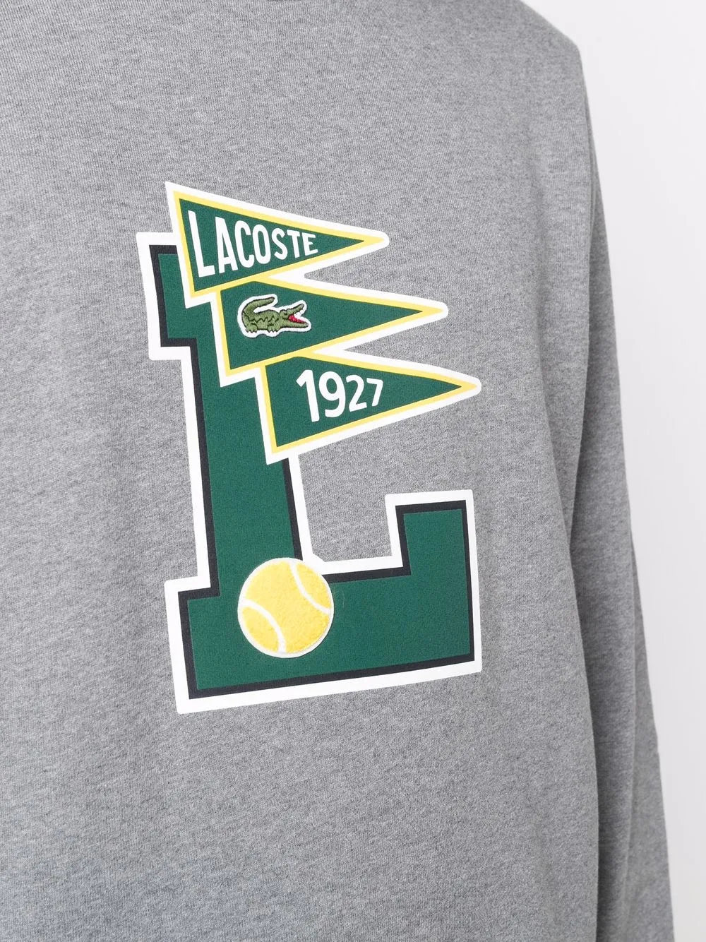 Casaco cinza de algodão com estampa de logo