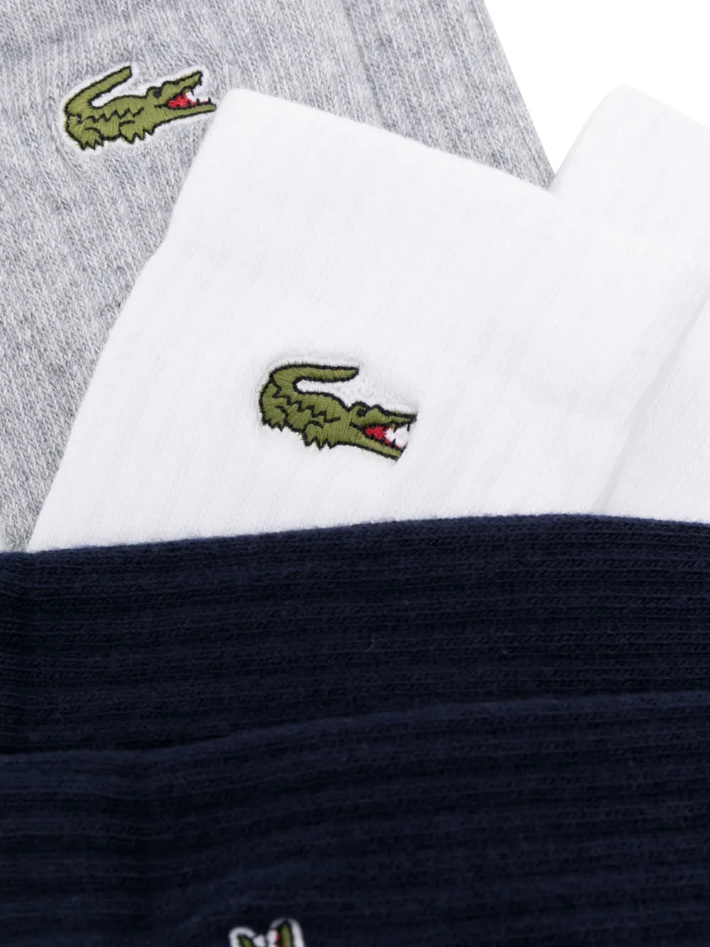 Kit 3 pares de meias com logo bordado