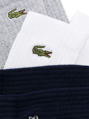 Kit 3 pares de meias com logo bordado