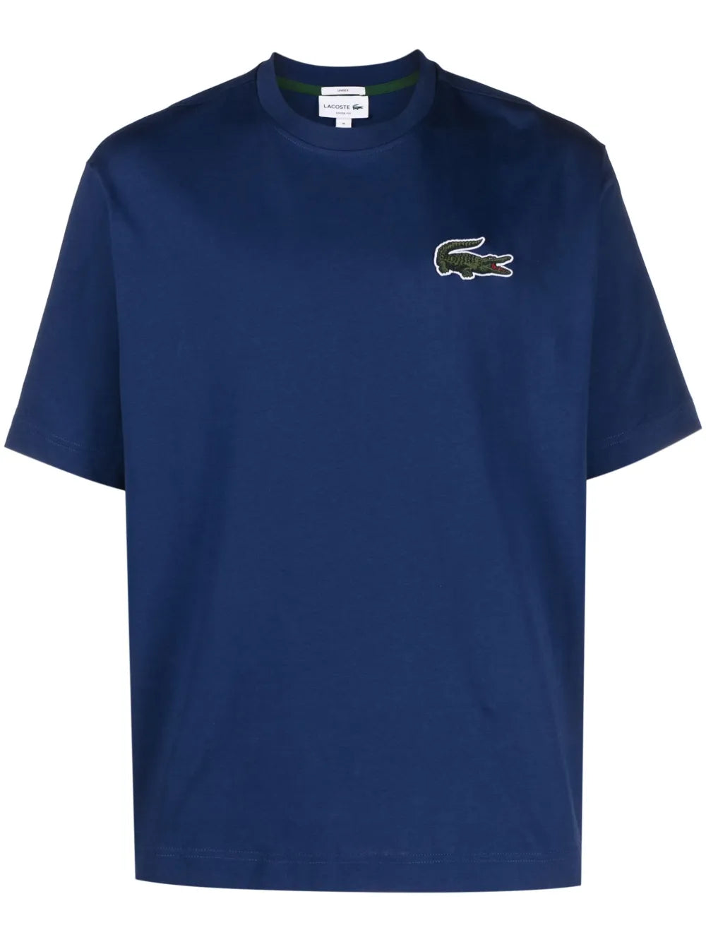 T-shirt com patch de logo azul escuro
