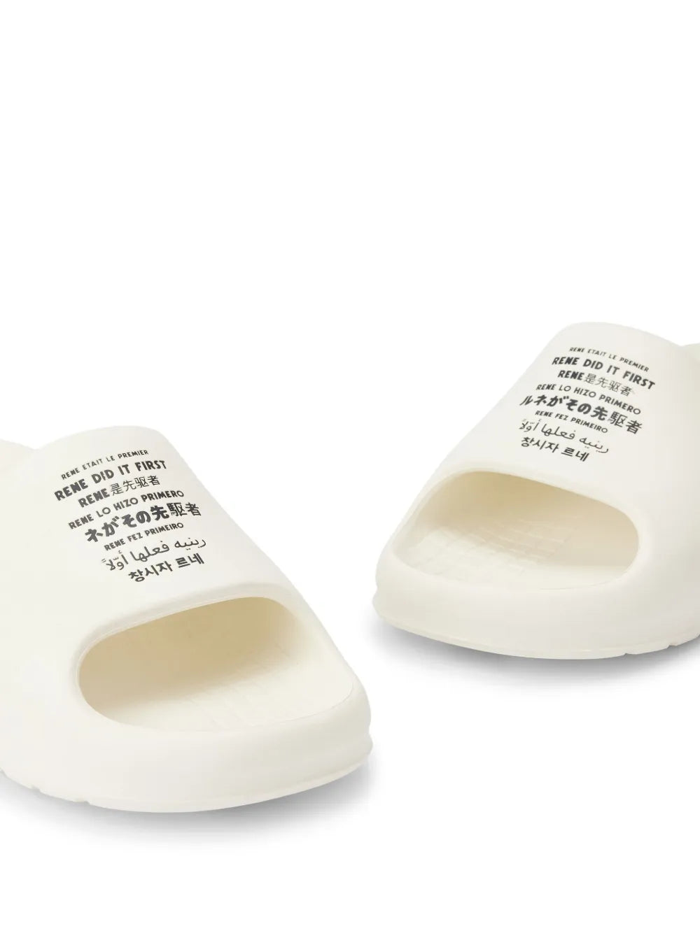 Lacoste sandálias com slogans impressos