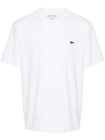 T-shirt de algodão com patch de logo