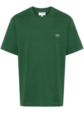 T-shirt de algodão com patch de logo