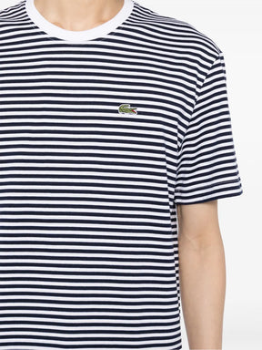 T-shirt de algodão com listras