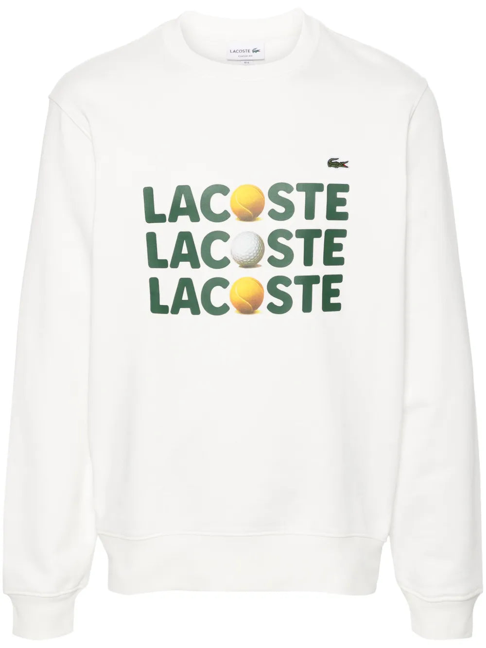 Casaco branco com estampa de logo