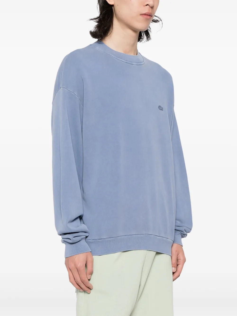 Casaco azul lilás com patch de logo