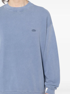 Casaco azul lilás com patch de logo