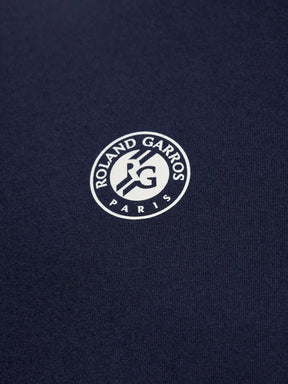 T-shirt collab Roland Garros de algodão azul escura
