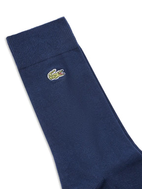 conjunto de três pares de meias com logotipo bordado