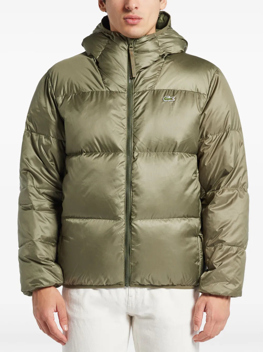 Casaco verde olivia claro matelassê com patch de logo