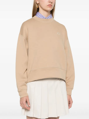 moletom com aplique de logotipo