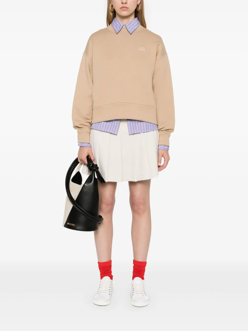 moletom com aplique de logotipo