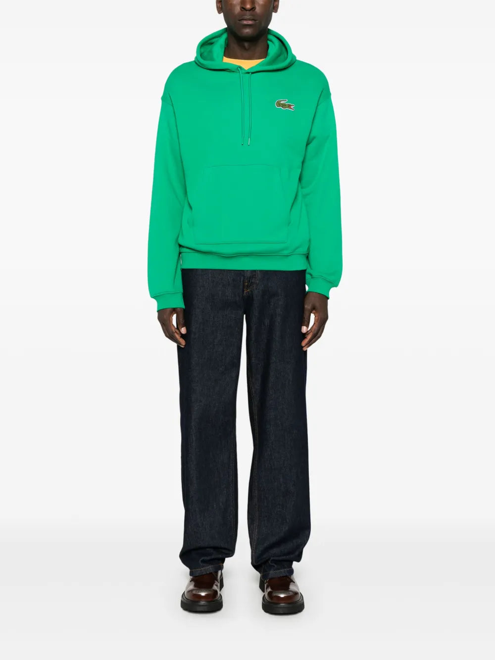 Casaco verde gama com patch de crocodilo