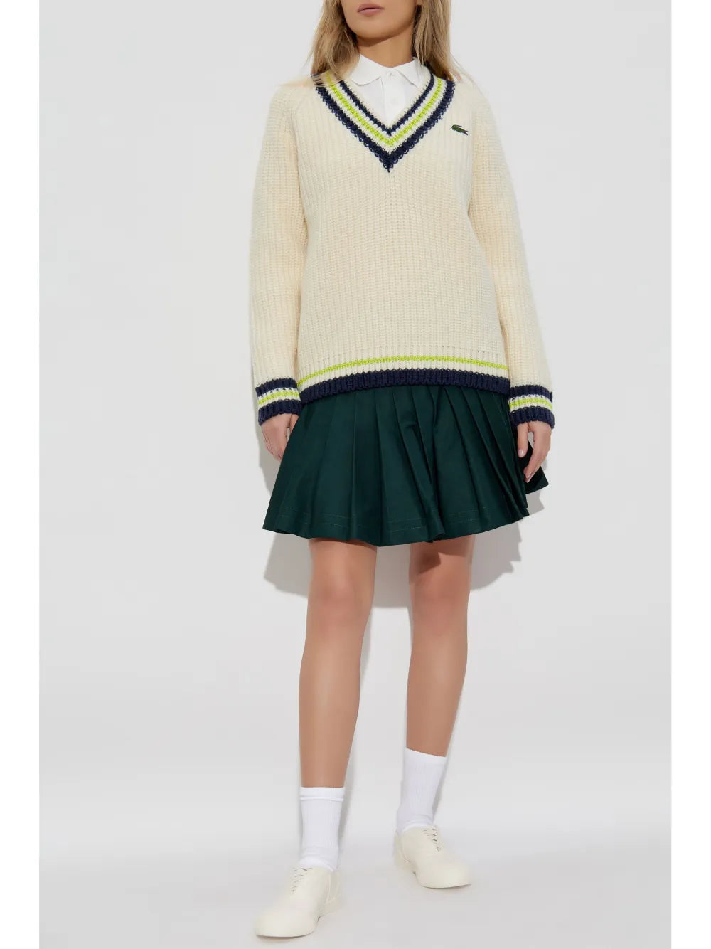 suéter de gola redonda