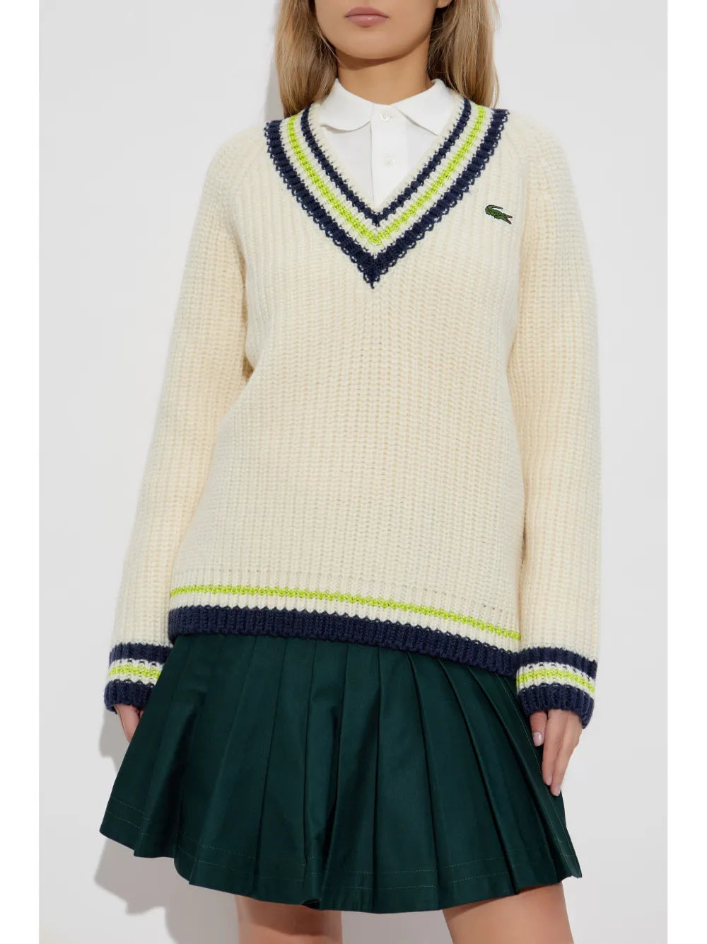 suéter de gola redonda