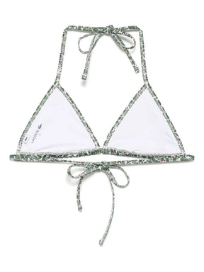 top de biquíni com estampa de monograma