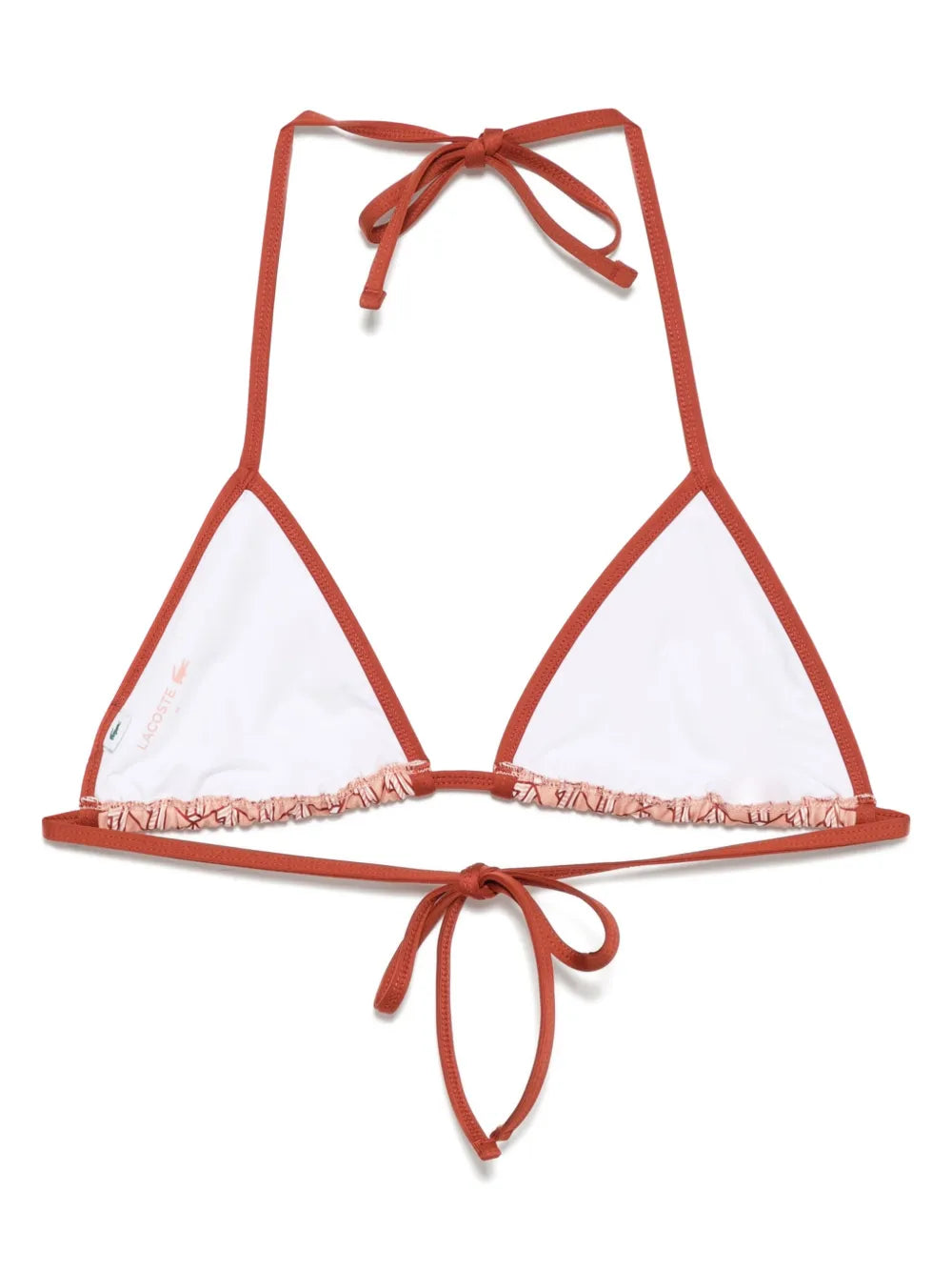 top de biquíni com estampa de monograma