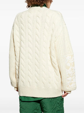 Suéter LACOSTE x Lemarié com apliques florais