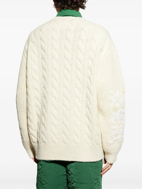 Suéter LACOSTE x Lemarié com apliques florais