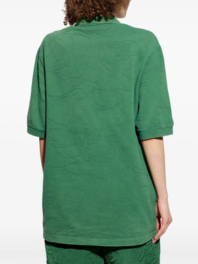 Camisa polo verde com aplicação de crocodilo