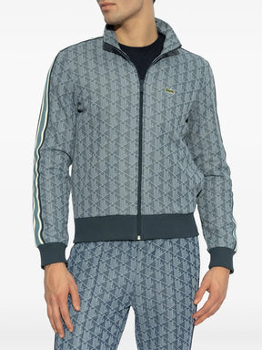 Casaco azul de jacquard