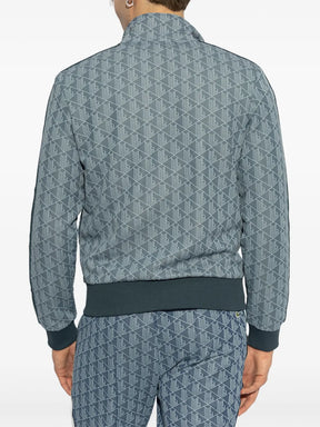 Casaco azul de jacquard