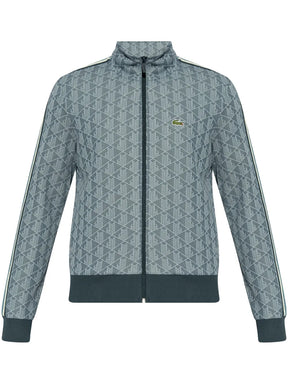 Casaco azul de jacquard