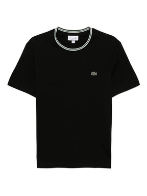 T-shirt com patch de logo preto