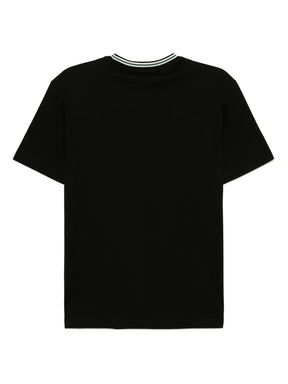 T-shirt com patch de logo preto