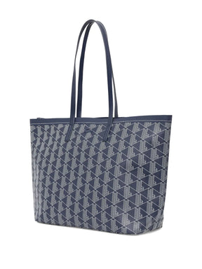 bolsa tote com padrão de monograma