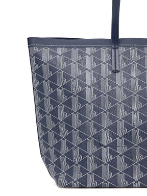 bolsa tote com padrão de monograma